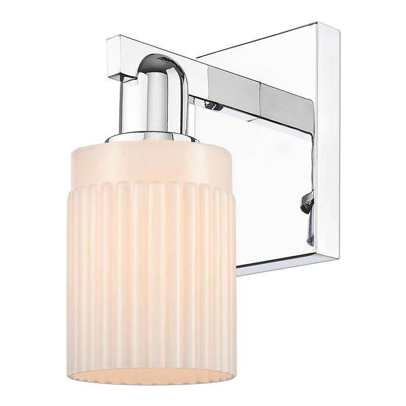 Innovations Lighting 716-1W-11-5 Hadley Sconce Hadley 11" Tall Wall - Polished Chrome / Matte White