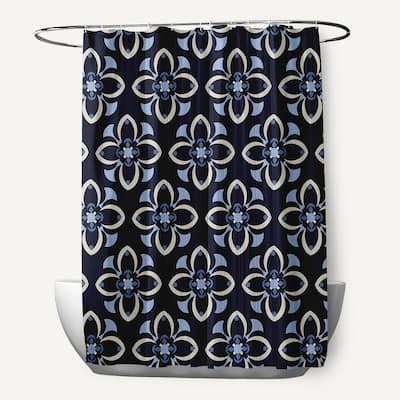 Geometric Floral Pattern Shower Curtain