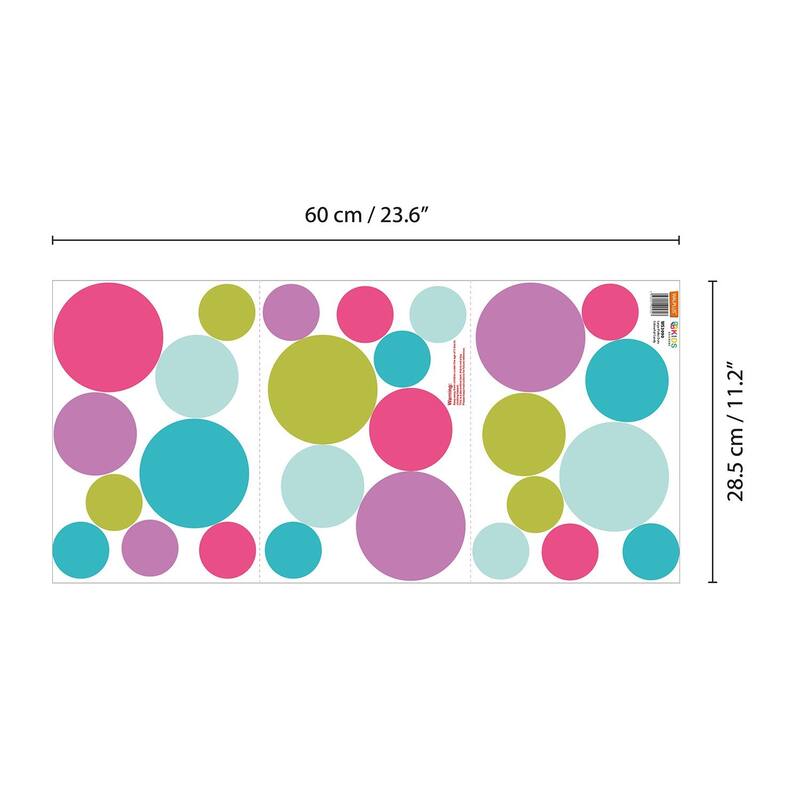 Large Polka Dots Colourful Candy Wall Stickers Home Decals Nursery