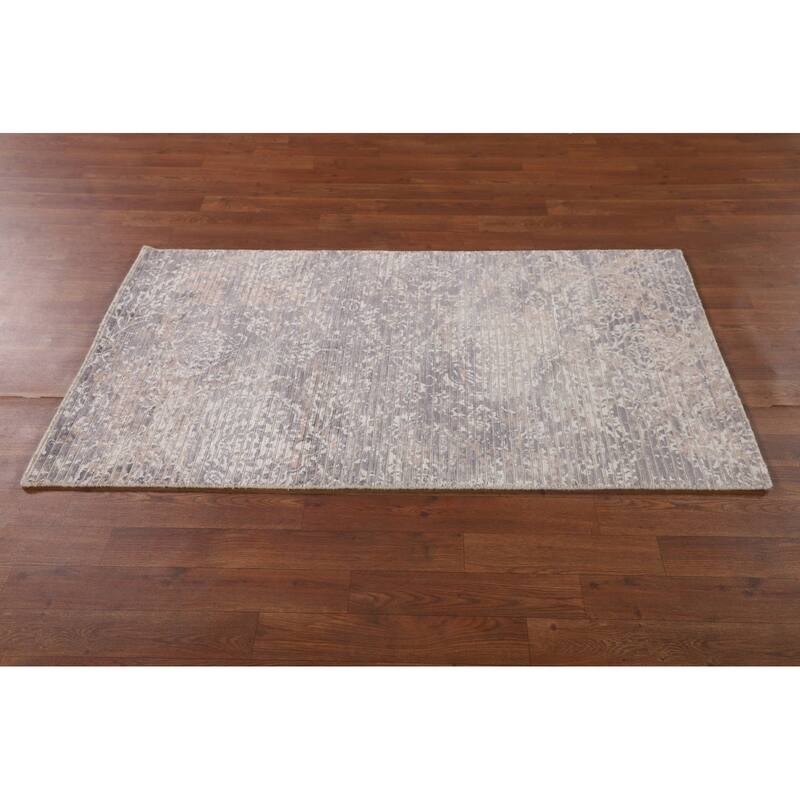 Modern / Abstract Accent Rug Handmade Wool Carpet - 2'7"x 4'9"