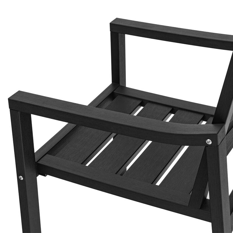 Outdoor 7-Piece Patio Set with Aluminium Rectangular Dining Table & Armchairs