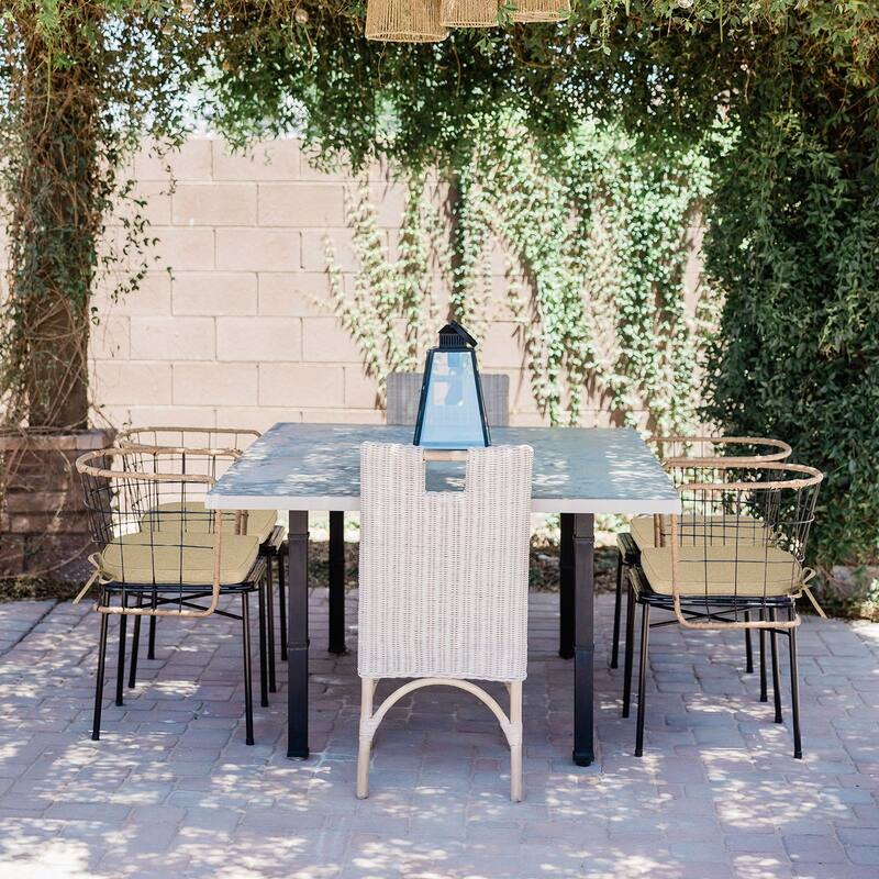 Aoodor Outdoor Dining Chair Cushions Set of 2, Outdoor Chair Pads with Ties, 20 x 19 inch