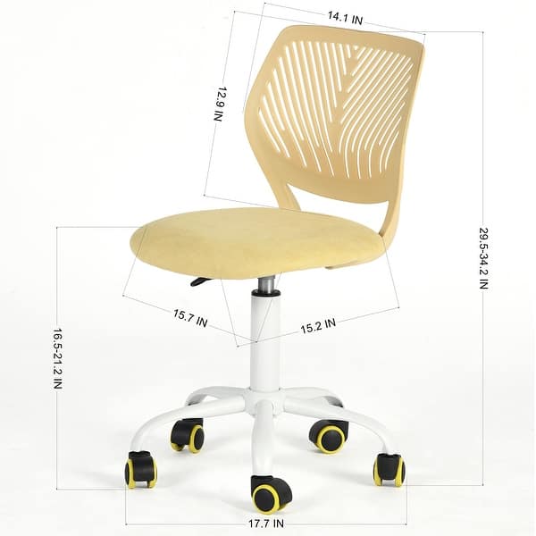 dimension image slide 1 of 14, Homy Casa Armless Office Task Chair