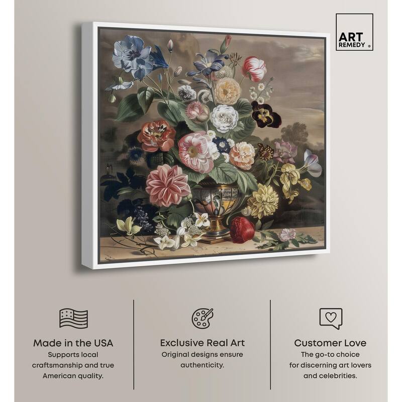Classical Dream Vase II Canvas by Art Remedy