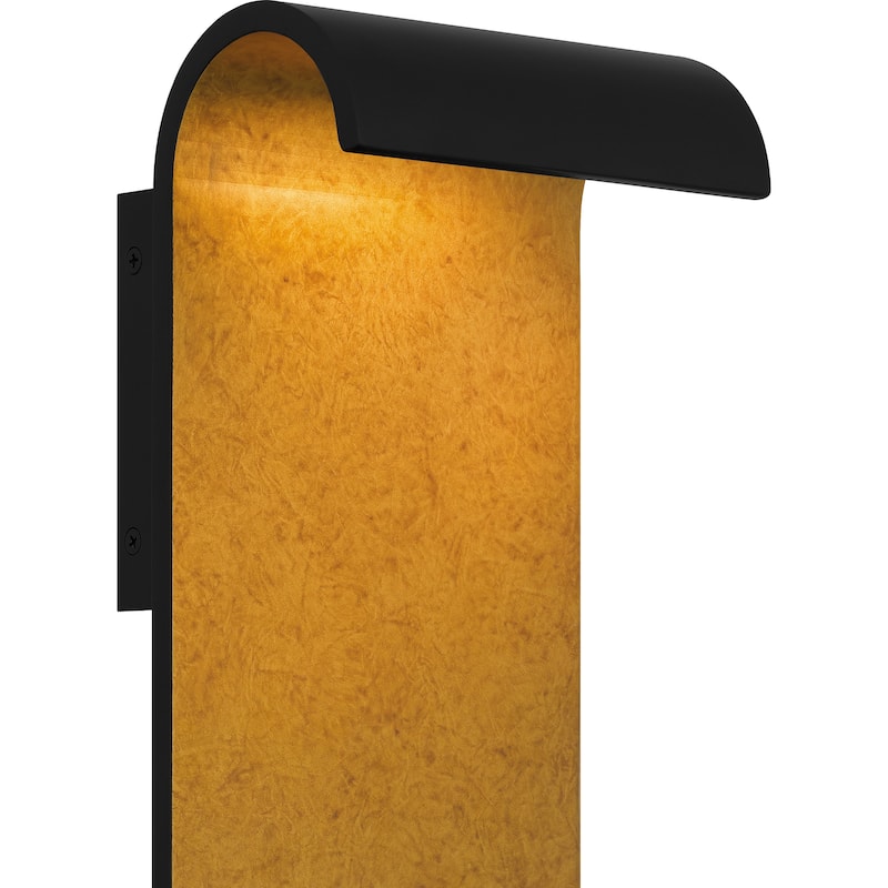 Lunar Integrated LED Matte Black Outdoor Wall Lantern