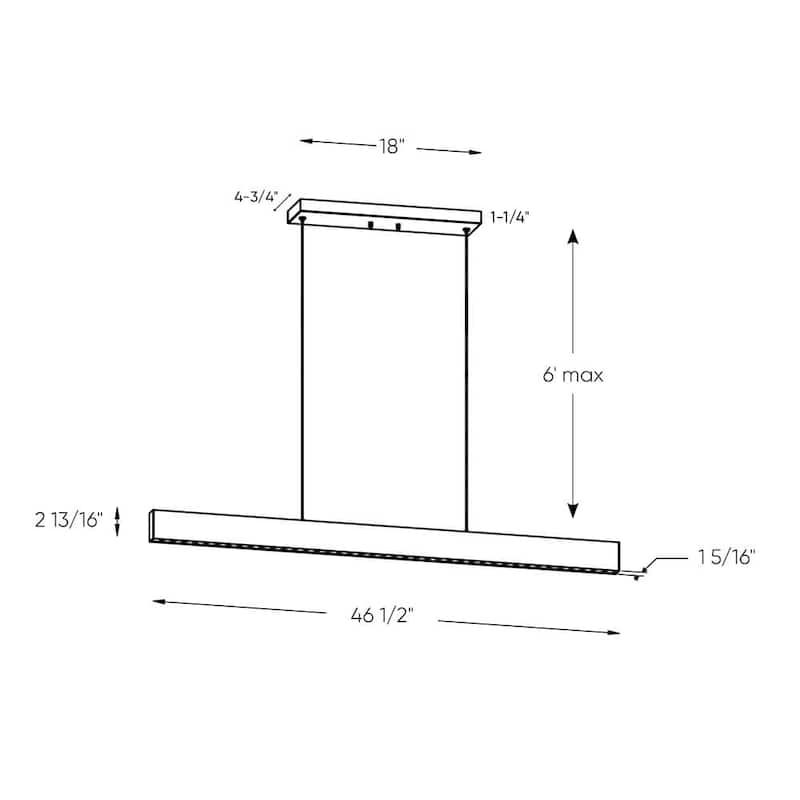 Pinpoint 48 Microspot LED Linear CCT Pendant Light