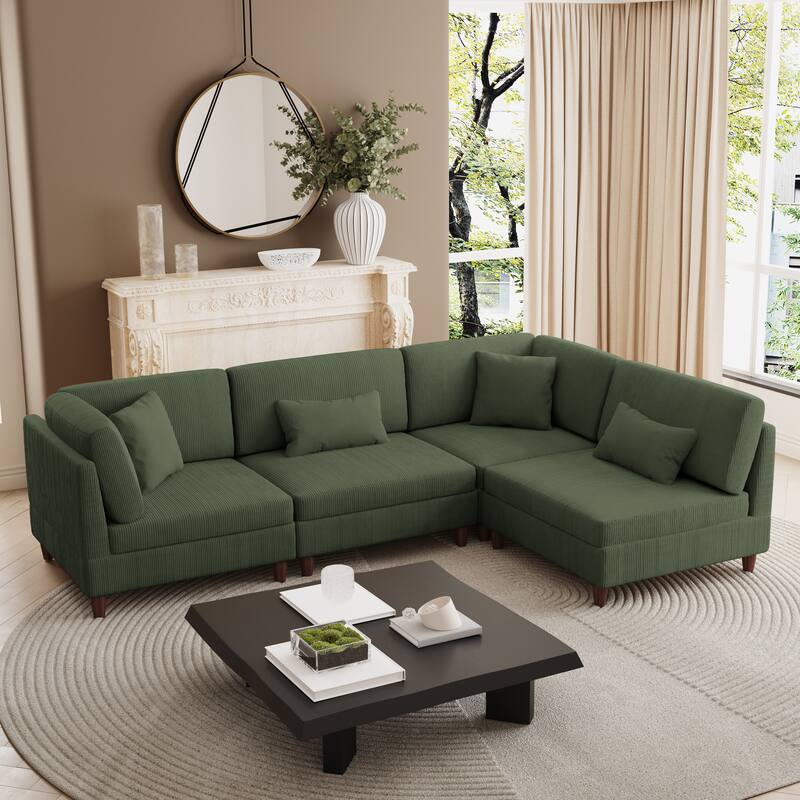 Multi-Combination Couch Modular Corduroy Sectional Sofa