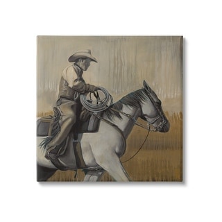 Stupell Modern Cowboy Painting Canvas Wall Art Design by Stacy Daguiar ...