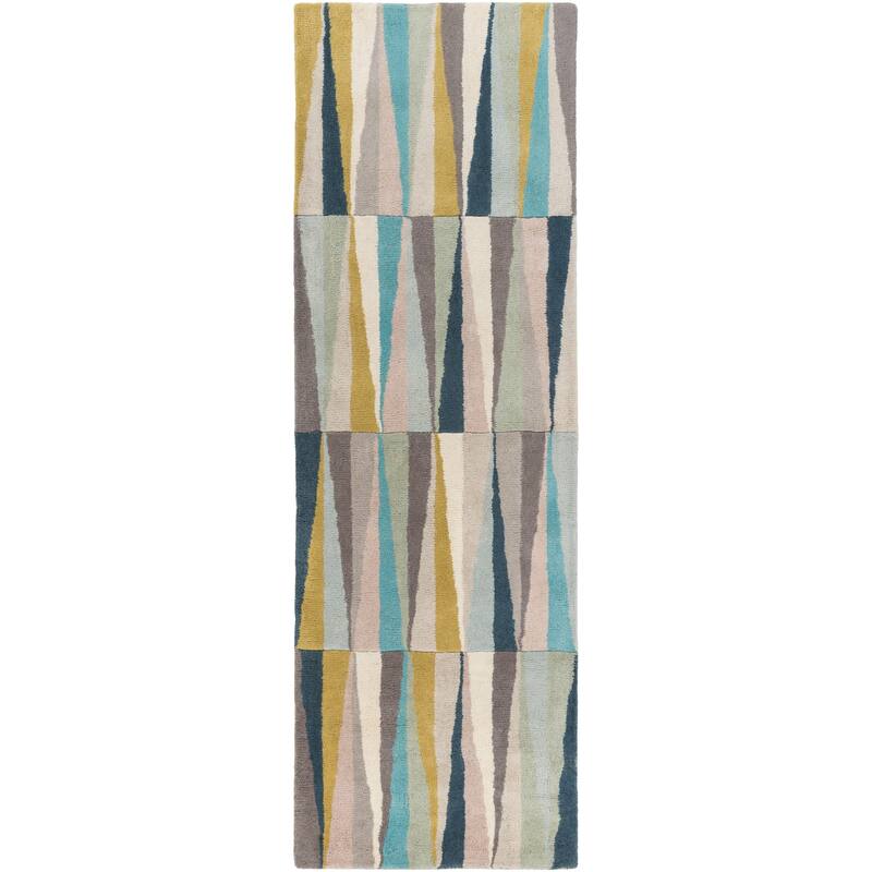 Livabliss Raahe Hand-Tufted Geometric Wool Area Rug - 2'6" x 8' Runner