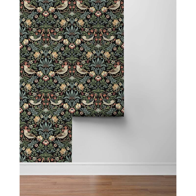 Seabrook Designs Fragaria Garden Prepasted Wallpaper