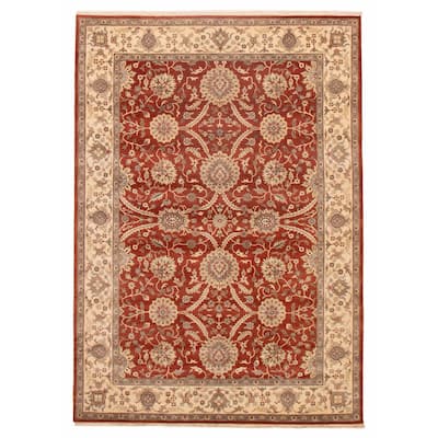 ECARPETGALLERY Hand-knotted Jamshidpour Copper Wool Rug - 6'7 x 9'4