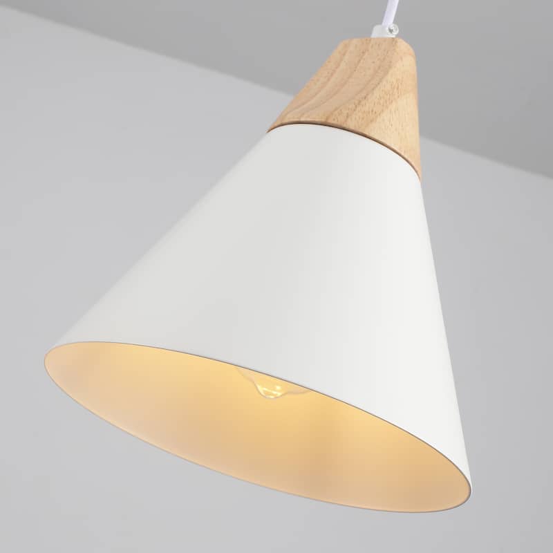3-Light 9.4"W Metal Wood Island Pendant Lights for Kitchen Living Room