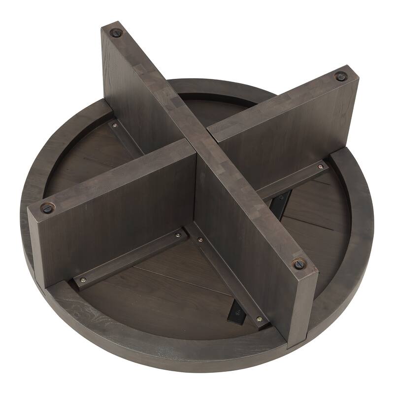 Aurelle Home Foane Modern Solid Oak Coffee Table