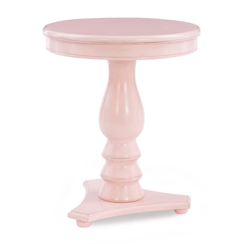 Linon Stanton Round Accent Side Table - Pink