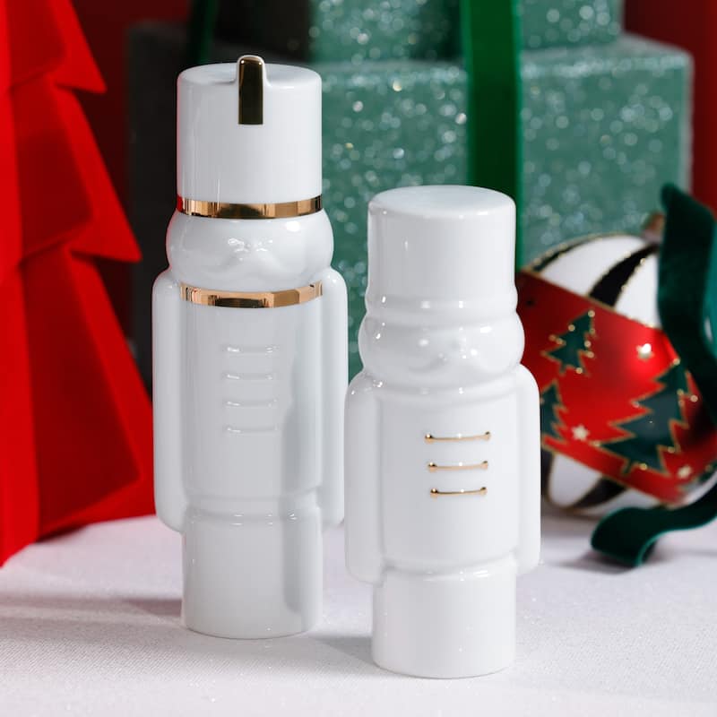 Holiday Snow Soldier Porcelain, Decorative Seasonal Tabletop Décor