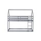 preview thumbnail 10 of 9, Twin over Twin Size Rubber Wood Floor Bunk Bed with ladder and Guardrails