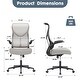 preview thumbnail 13 of 12, Ergonomic Executive High-Back Office Chair, Study Tables and Chairs with Breathable Mesh, Height Adjustable Computer Chair - N/A