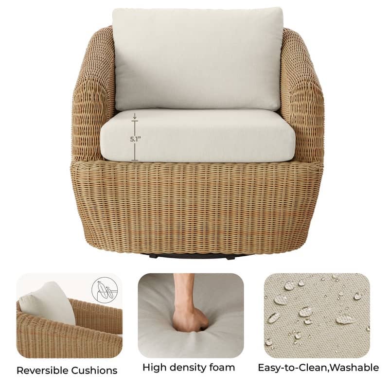 Patio Wicker Furniture Set Outdoor Rattan Bistro Set