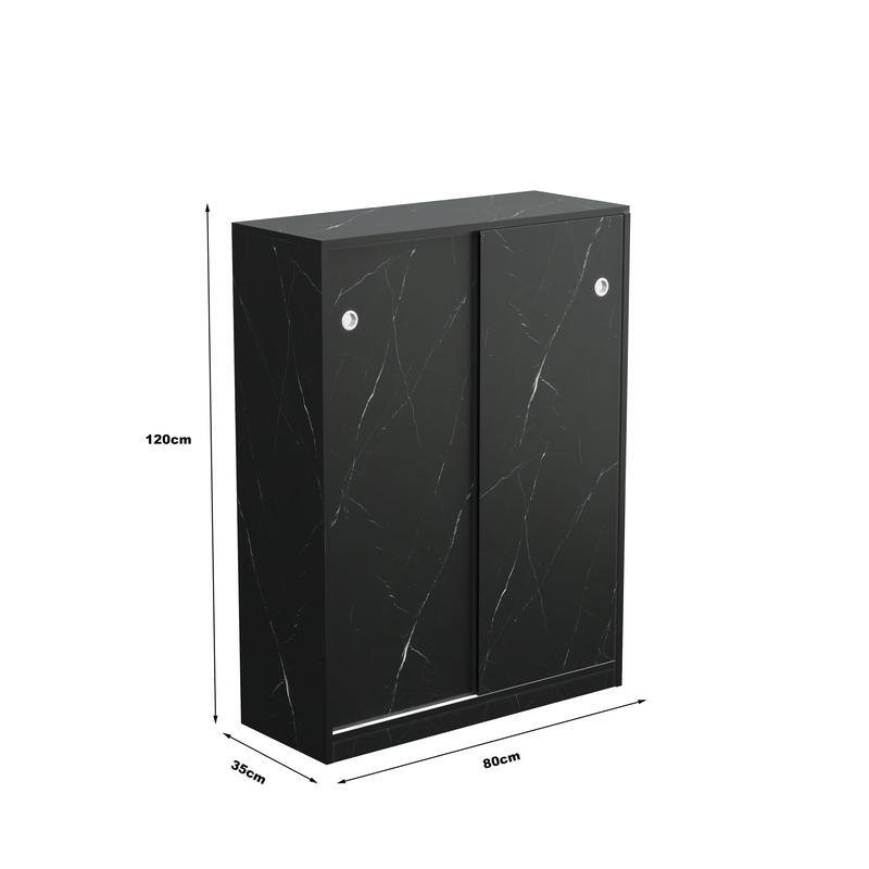 6 layers Shoe Cabinet with Sliding Door, storage at least 30 pairs shoes