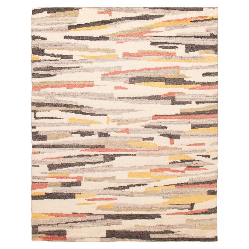 ECARPETGALLERY Hand-knotted Tangier Ivory Wool Rug - 8'0 x 10'0 - Ivory - 8'0 x 10'0