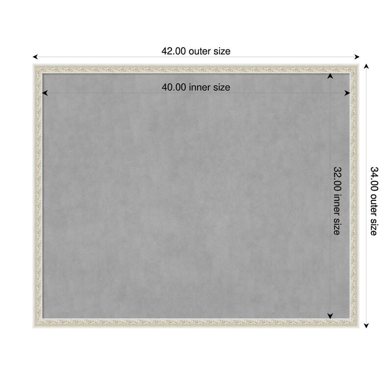 Amanti Art Bethany Black Framed - 42 x 34 in - Bethany Silver