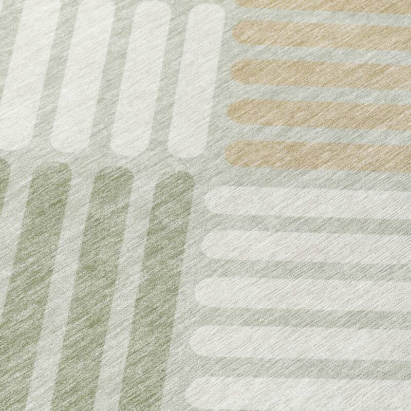 Machine Washable Indoor/ Outdoor Modern Weave Chantille Rug