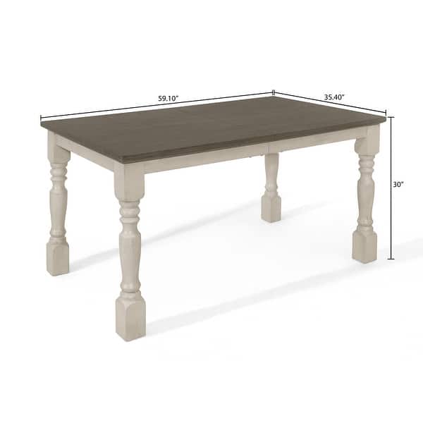 CraftPorch Mid-century Elegant Two-tone Dining Table - Grey - On Sale ...
