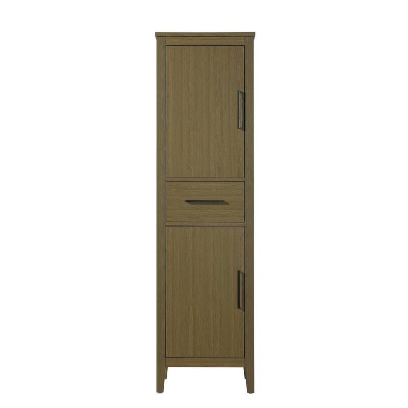 Laura 16-28 Inch Bath Storage Cabinet - Chestnut Brown - 20"