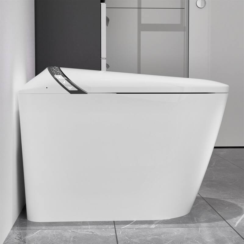 Smart Toilet with Bidet, Tankless One-Piece Elongated
