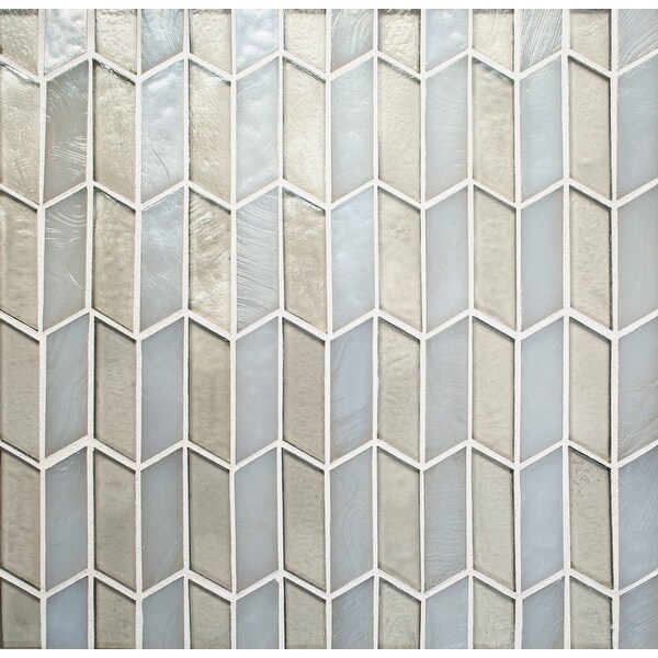 Daltile IL13ACCPMP Illuminary - Trapezoid Mosaic Wall Tile - Glass Visual