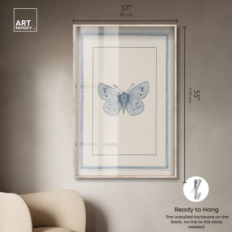 Blue Butterfly I Shadowbox by Art Remedy