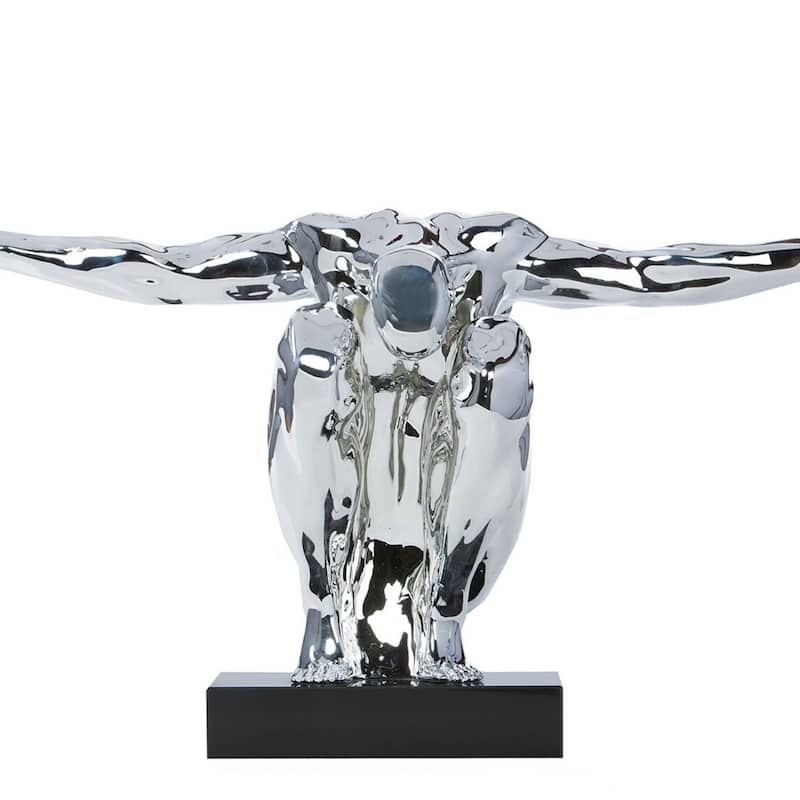 Saluting Man Resin Handmade Sculpture - N/A