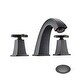 preview thumbnail 19 of 21, YASINU Cross Handles Widespread 8 Inch Bathroom Faucet With Pop-up Drain Oil Rubbed Bronze