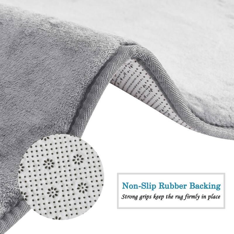Sweet Home Collection Memory Foam No Slip Back Bath Mats