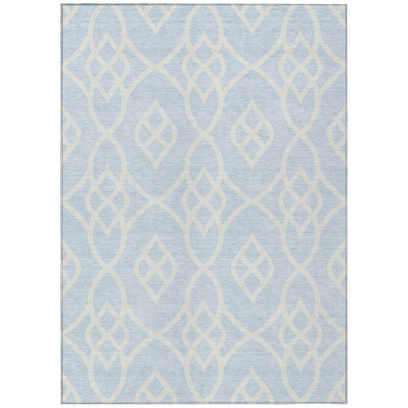 Machine Washable Indoor/ Outdoor Chantille Trellis Modern Rug