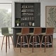 preview thumbnail 49 of 120, Skara Swivel Bar Stool, Upholstered Bar Height Chair with Bentwood Frame