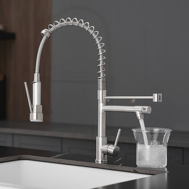 Commercial Stainless Steel Single Handle Kitchen Faucet
