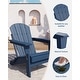 preview thumbnail 14 of 38, Folding Adirondack Chair, Outdoor Wooden Lounge Chair, Modern Lounger Adirondack Chair Ergonomic Extended Backrest