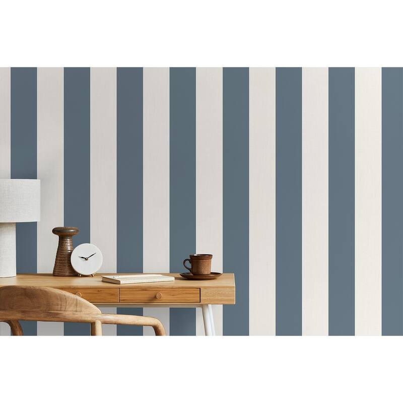 Fine Decor Tavish Blue Stripe Wallpaper