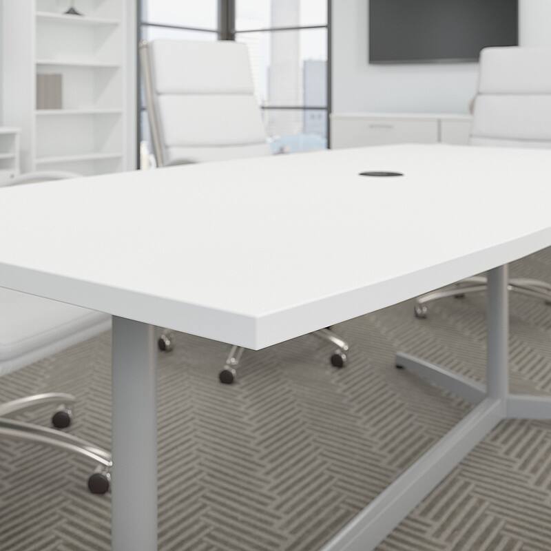 96W x 42D Conference Table with Metal Base by Bush Business Furniture