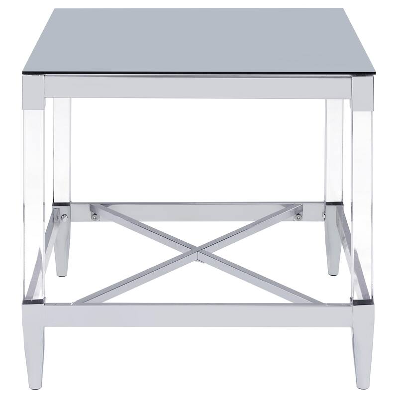 Lindley Square Coffee And End Table Set Chrome