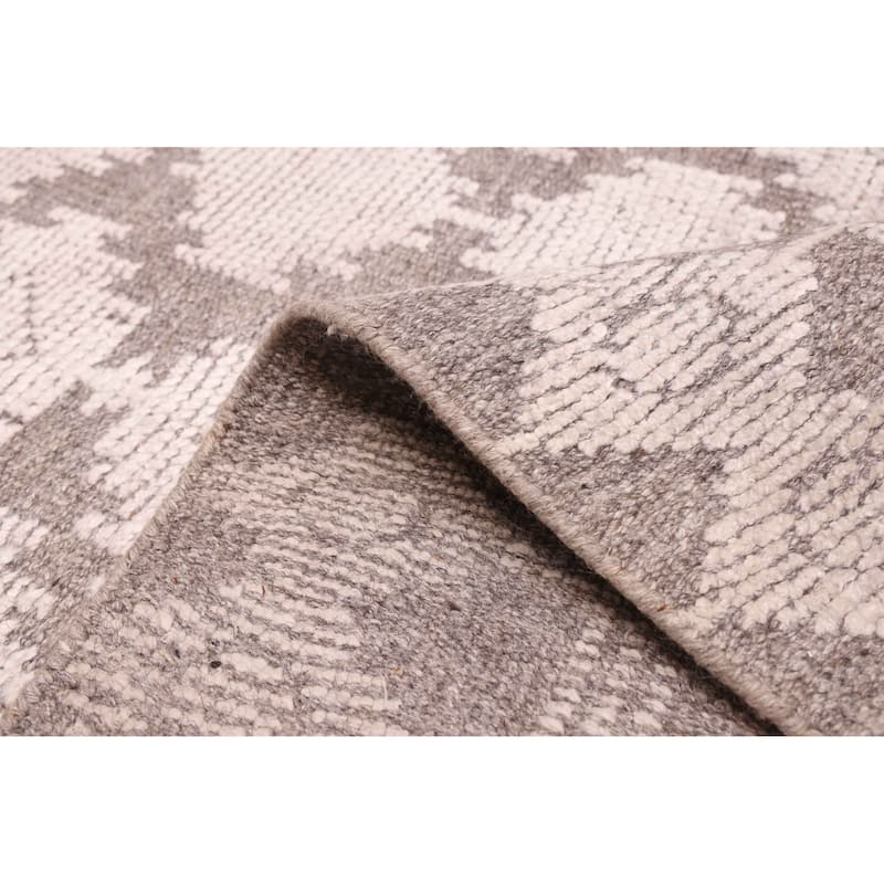 ECARPETGALLERY Hand-knotted Looma Light Grey Silk, Wool Rug - 8'3 x 9'10