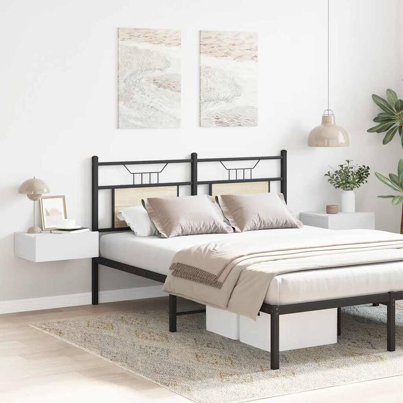 vidaXL Floating Nightstands Wall Mounted Bedside Furniture Engineered Wood