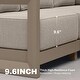preview thumbnail 2 of 19, PURPLE LEAF Caesar Open-End Khaki Outdoor Couch with 9.6" Thick for Yard Porch Deck Patio Conversation Sets