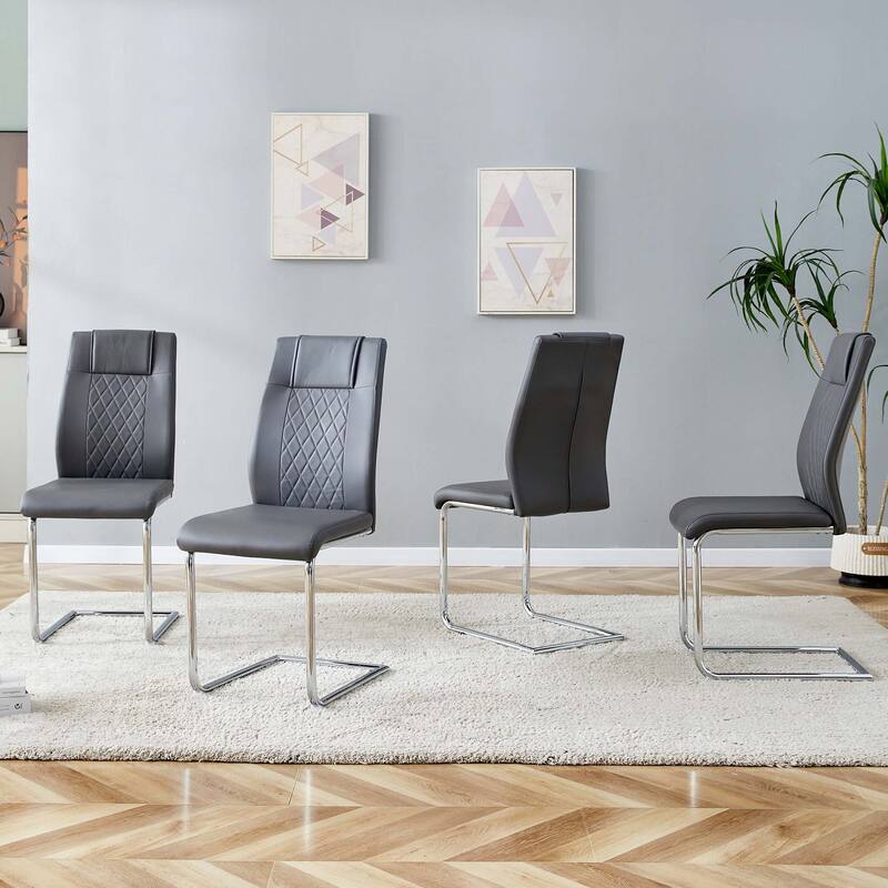 Dining Chairs with Faux Leather,Side Chairs(Set of 8)