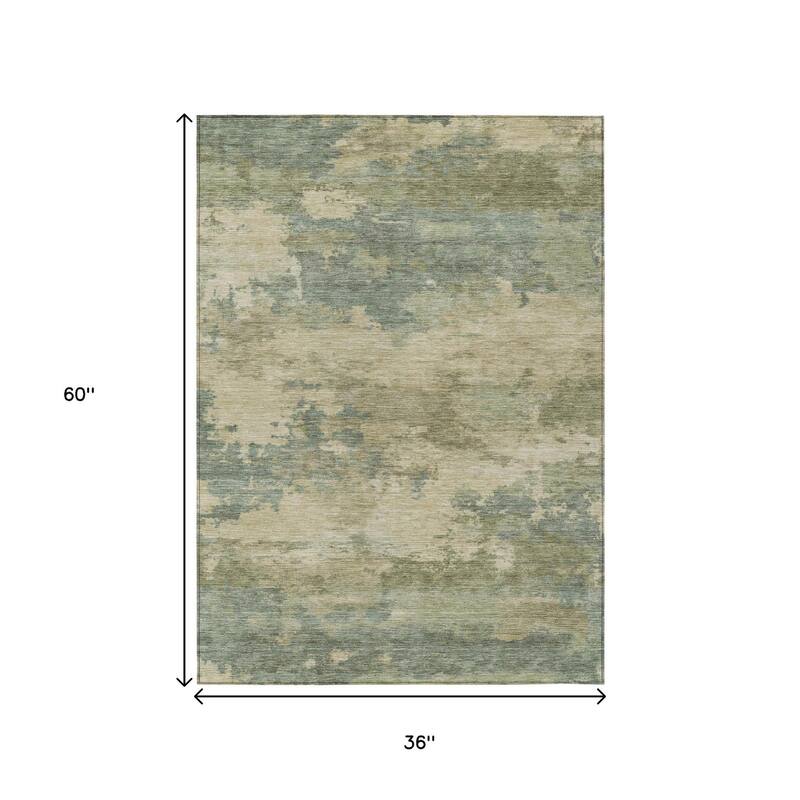 HomeRoots Abstract Transitional Rectangle Outdoor Rug