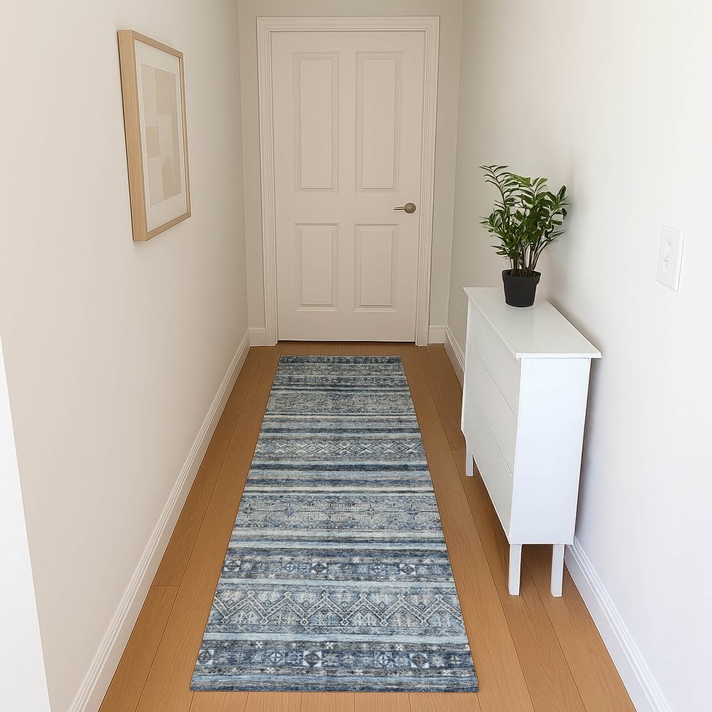 Premium Washable Super Soft Global Stripes Mayfield Rug