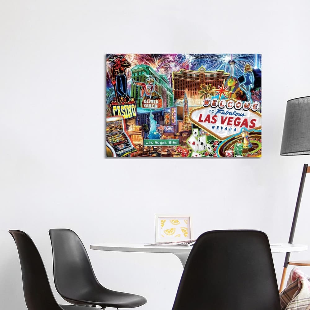 iCanvas "Las Vegas Pop Art" by P.D. Moreno Canvas Print