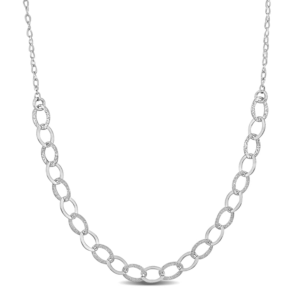 Miadora 4.5mm Oval Link Chain Necklace in Sterling Silver