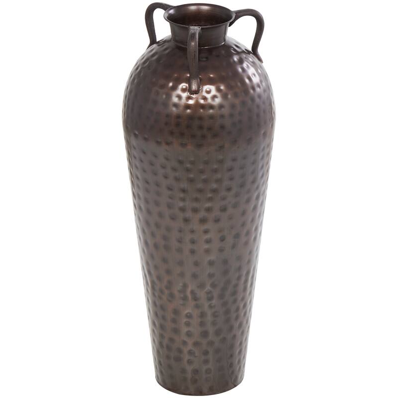 Bronze Hammered Solid Iron Jug Floor Vase